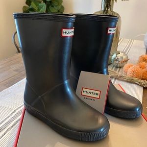 Hunter Kids Classic Nebula Black Rain Boot